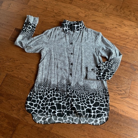 Mischa Animal Print Apparel Button Down Shirt - Picture 5 of 10